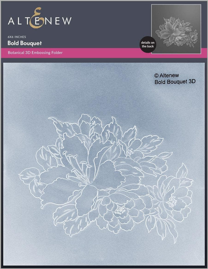Altenew Stamp & Die & Stencil & Embossing Folder Bundle Bold Bouquet