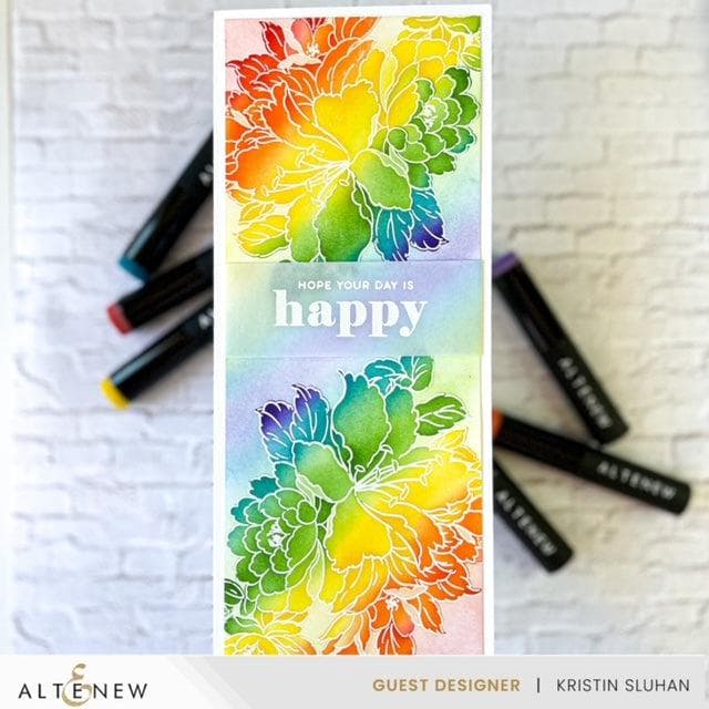 Altenew Stamp & Die & Stencil & Embossing Folder Bundle Bold Bouquet