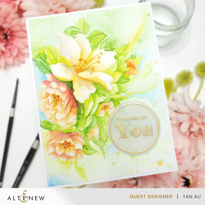Altenew Stamp & Die & Stencil & Embossing Folder Bundle Bold Bouquet