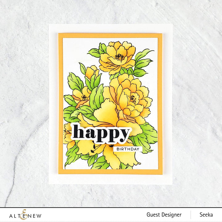 Altenew Stamp & Die & Stencil & Embossing Folder Bundle Bold Bouquet