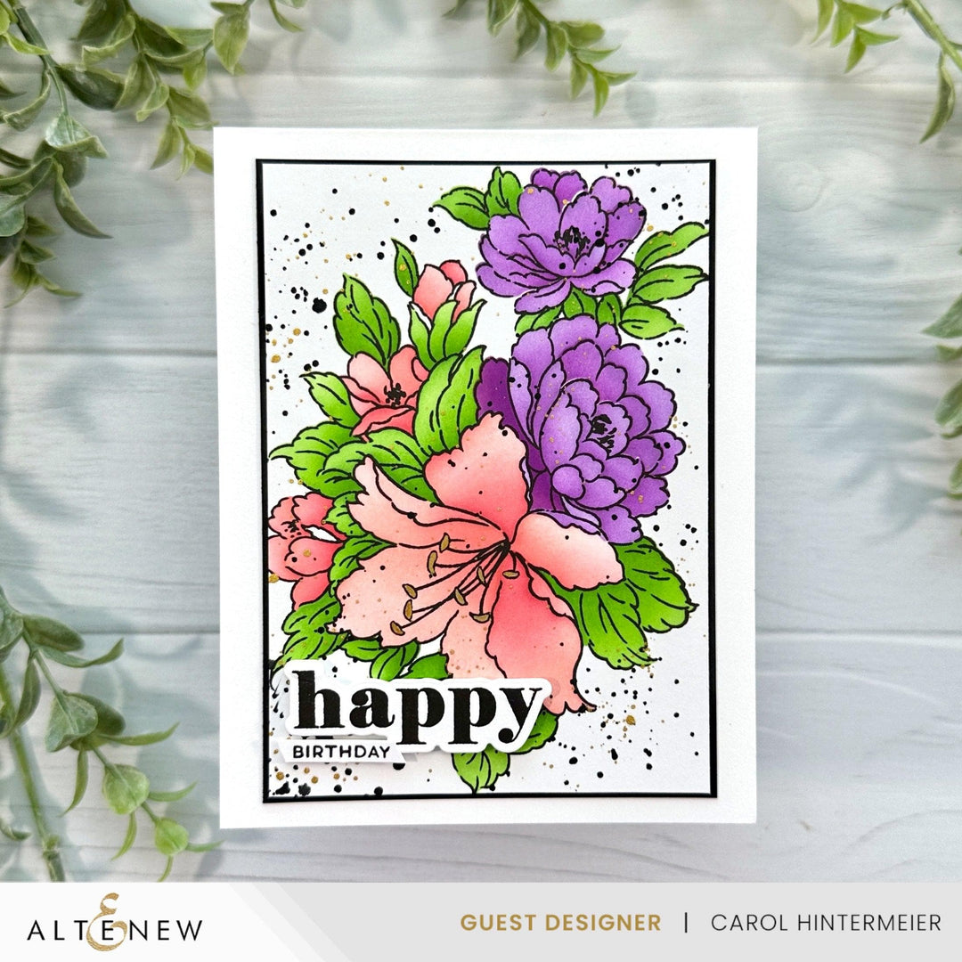 Altenew Stamp & Die & Stencil & Embossing Folder Bundle Bold Bouquet