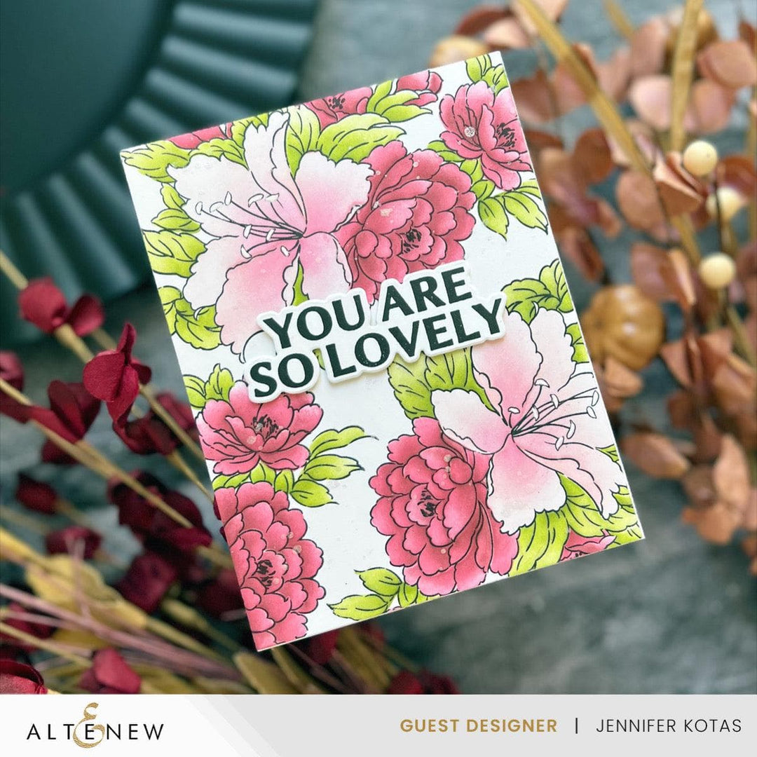 Altenew Stamp & Die & Stencil & Embossing Folder Bundle Bold Bouquet