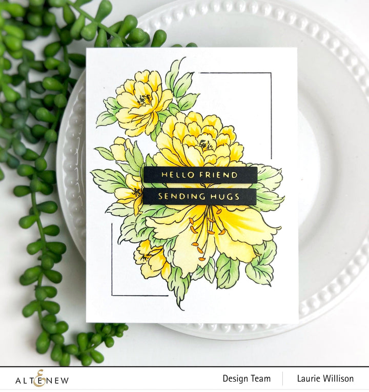 Altenew Stamp & Die & Stencil & Embossing Folder Bundle Bold Bouquet