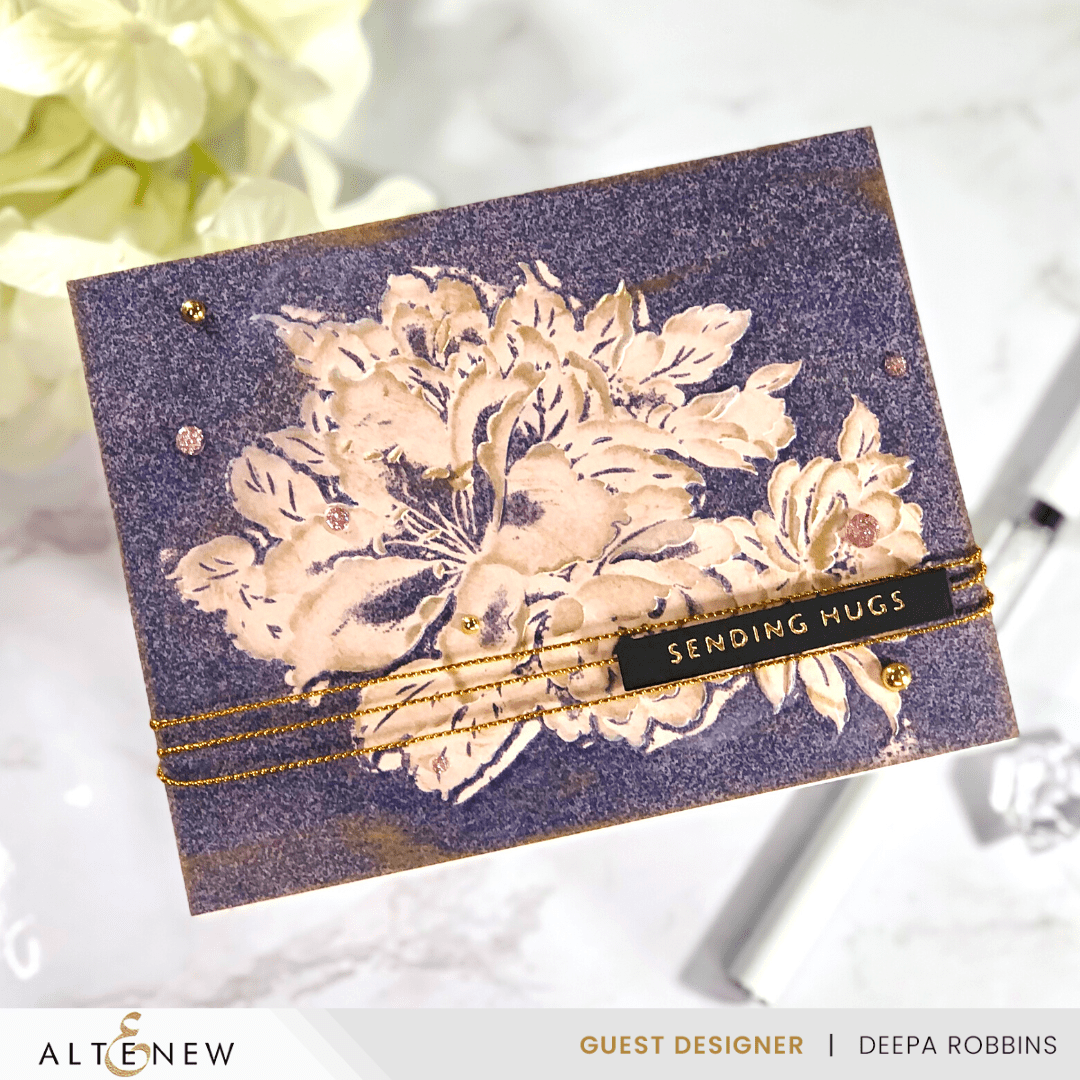 Altenew Stamp & Die & Stencil & Embossing Folder Bundle Bold Bouquet