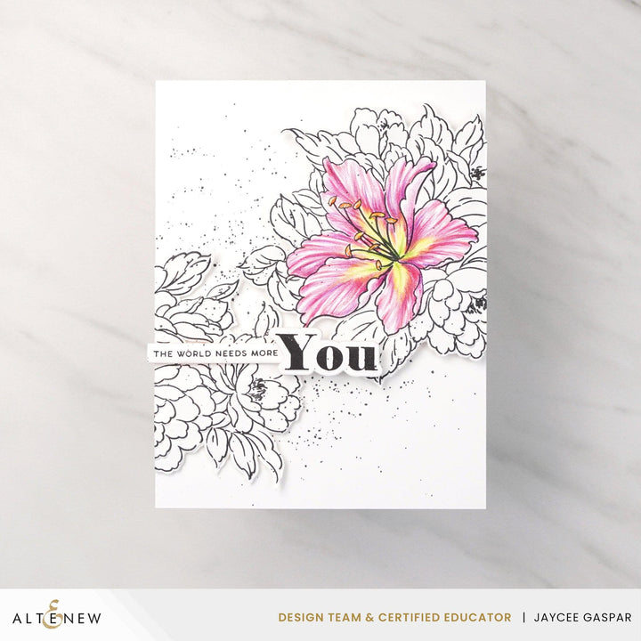 Altenew Stamp & Die & Stencil & Embossing Folder Bundle Bold Bouquet