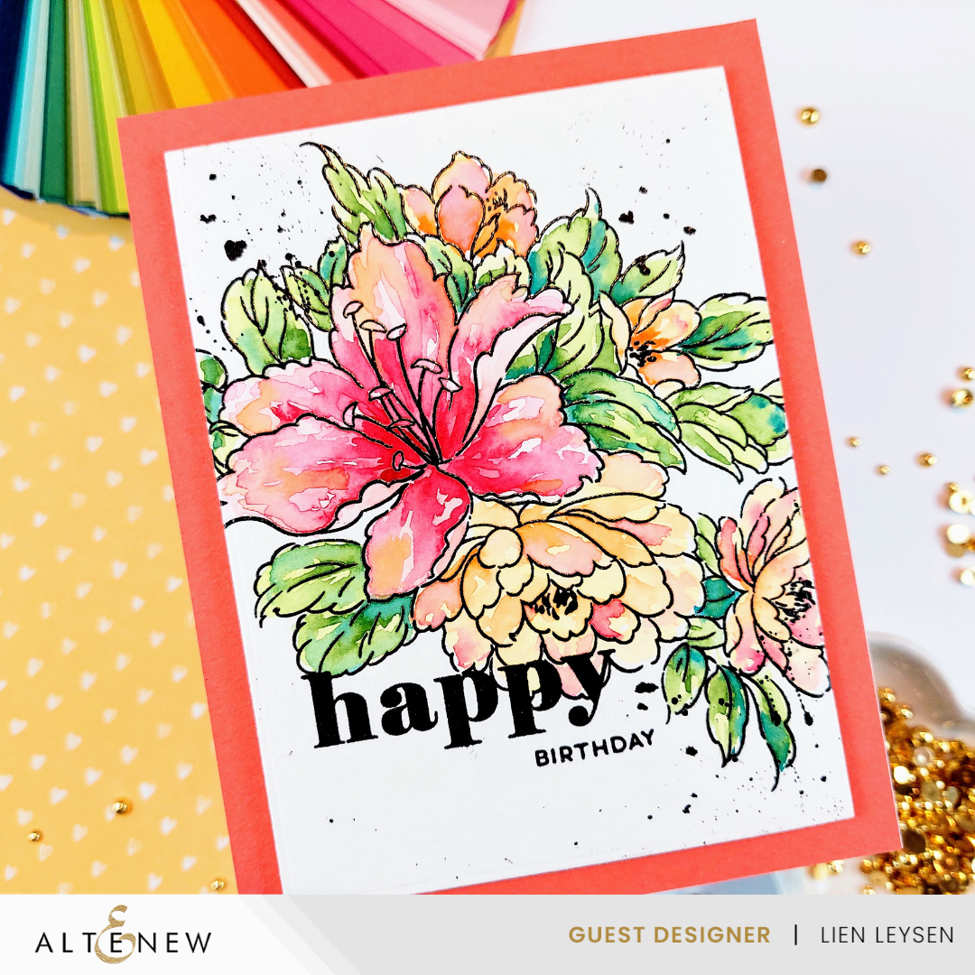 Altenew Stamp & Die & Stencil & Embossing Folder Bundle Bold Bouquet