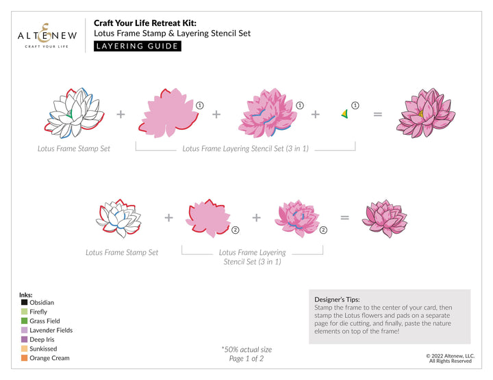 Altenew Release Bundle Lotus Frame Complete Bundle