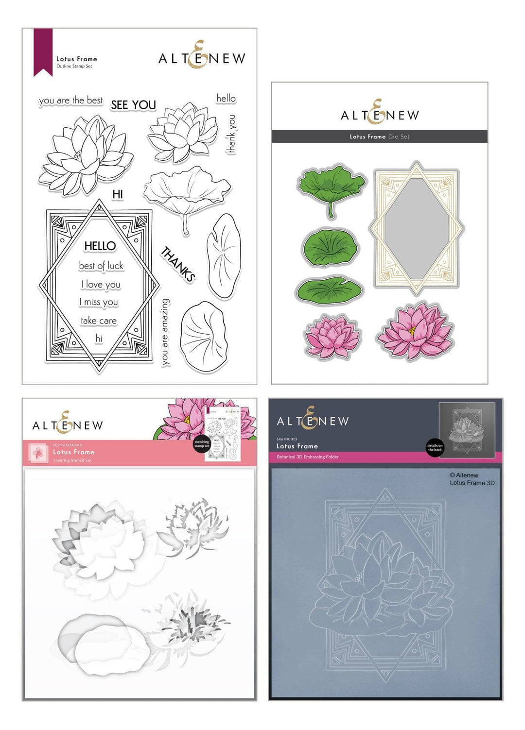Altenew Release Bundle Lotus Frame Complete Bundle
