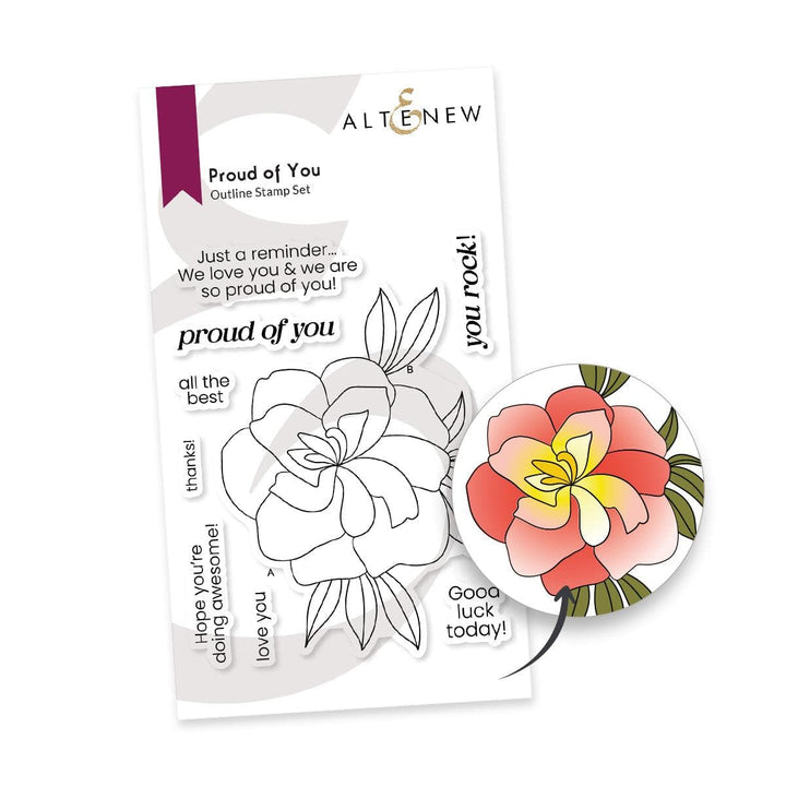 Altenew Stamp & Die & Stencil & Embossing Folder Bundle Proud Of You