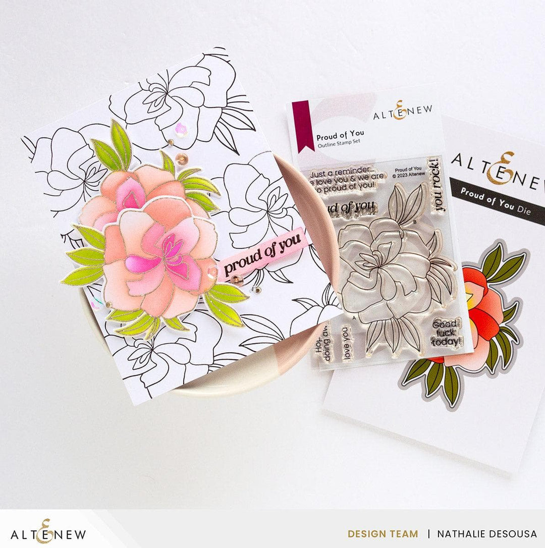 Altenew Stamp & Die & Stencil & Embossing Folder Bundle Proud Of You