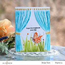Altenew Stamp & Embossing Folder Bundle It's A Feast Stamp Set & Folded Drapes Embossing Folder Bundle