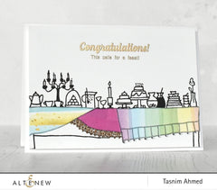 Altenew Stamp & Embossing Folder Bundle It's A Feast Stamp Set & Folded Drapes Embossing Folder Bundle