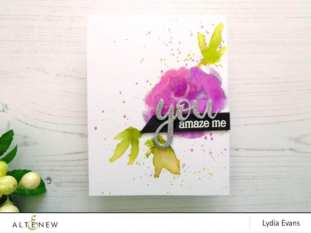 Altenew Painted Rose & Floral Ink Bundle featuring stamps and ink pads with floral and rose designs.