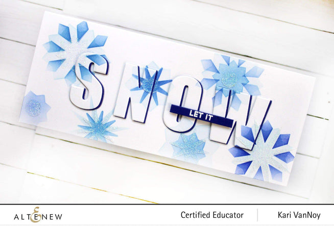 Altenew Fancy Star Builder Stamp and Stencil Bundle showing star-shaped stamps and matching stencils for card making.