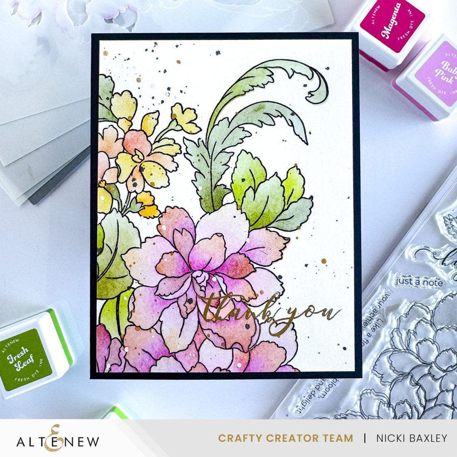 AltenewアルテニューLily Bouquet Plate&Stencils Altenew Floral