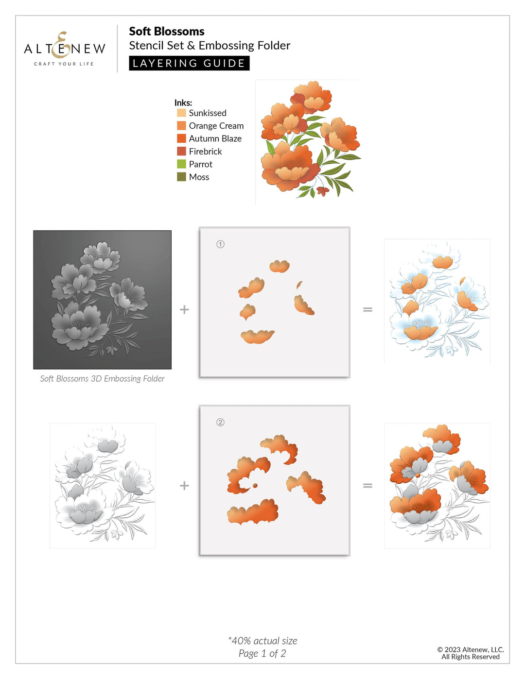 Altenew Stamp & Die Bundle Soft Blossoms