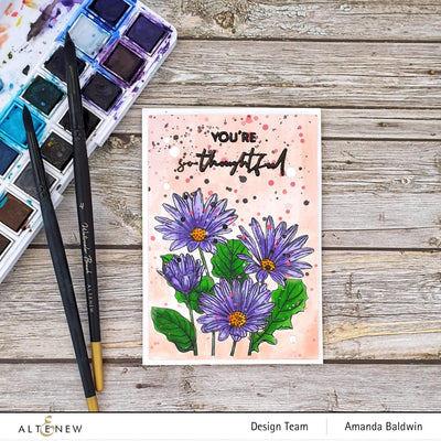 Altenew Stamp & Watercolor Bundle Paint-A-Flower: African Daisy & Artists' Watercolor 24 Pan Set Bundle