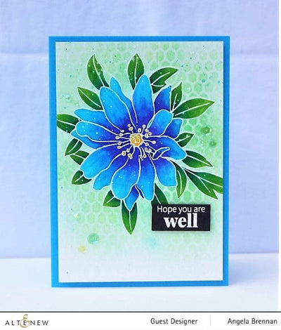 Altenew Stamp & Watercolor Bundle Paint-A-Flower: Wood Anemone & Hawaiian Shores Brush & Fine Tip Pens Bundle
