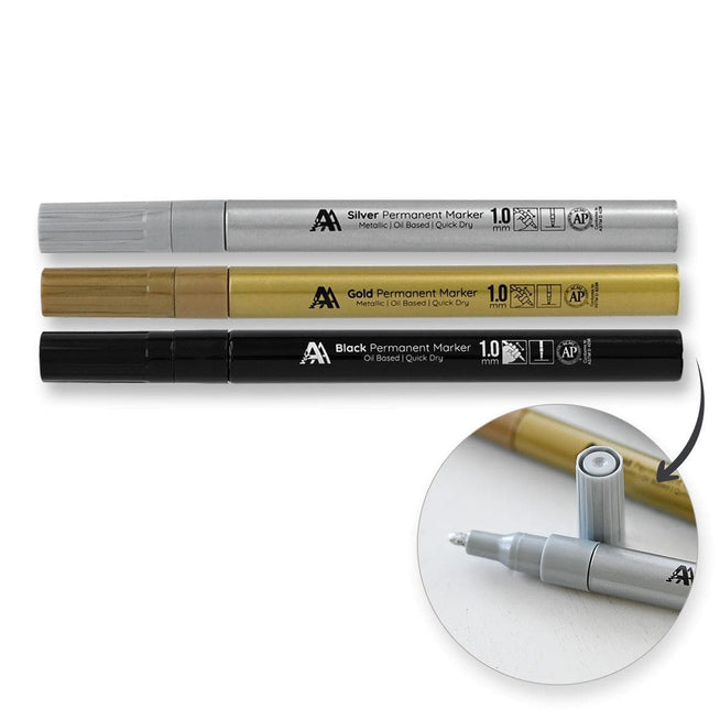 Set of Altenew Essential Permanent Markers with colorful caps, ideal for stationery and gift applications.