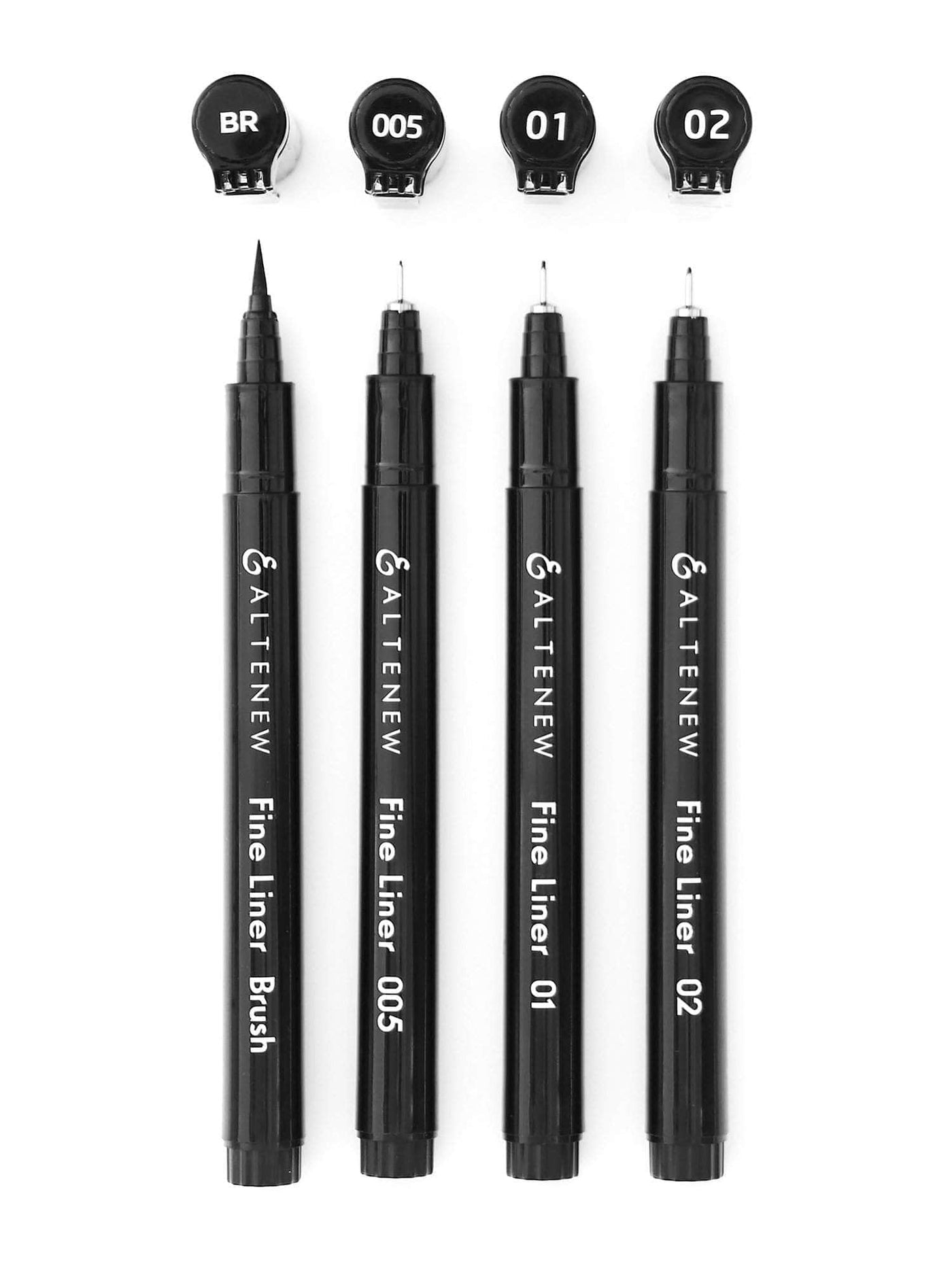 Fine Liner Pen Set - Fine Tip Point Pens & Brush Pen