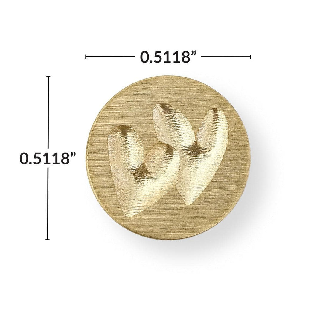 Mini Double Hearts Wax Seal Stamp