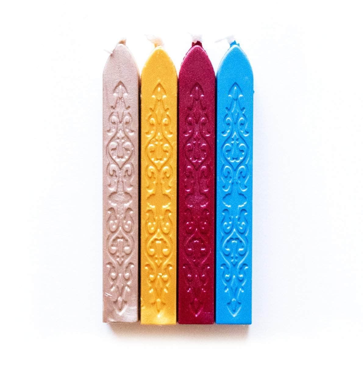Sealing Wax Sticks with Wick in Modern Colors
