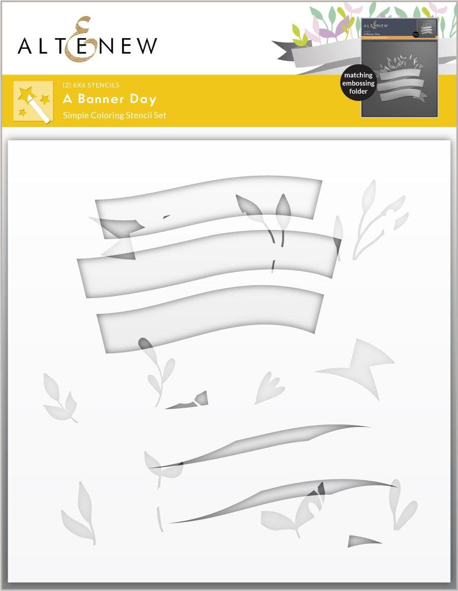 Photocentric Stencil A Banner Day Simple Coloring Stencil Set (2 in 1)