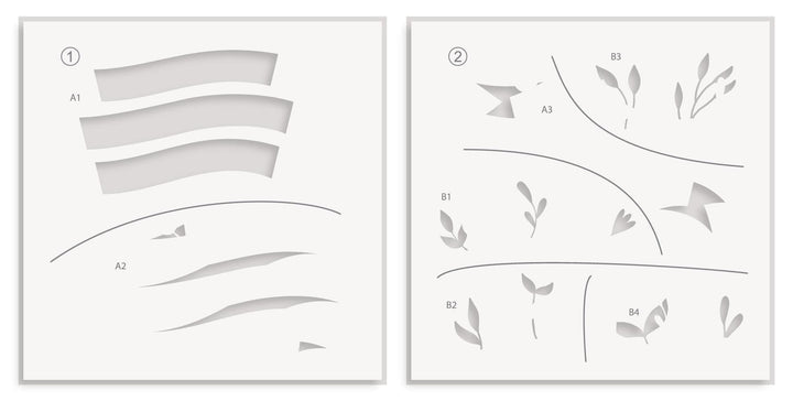 Photocentric Stencil A Banner Day Simple Coloring Stencil Set (2 in 1)