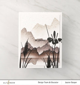 EXP Factors Stencil Abstract Mountain Scene Stencil