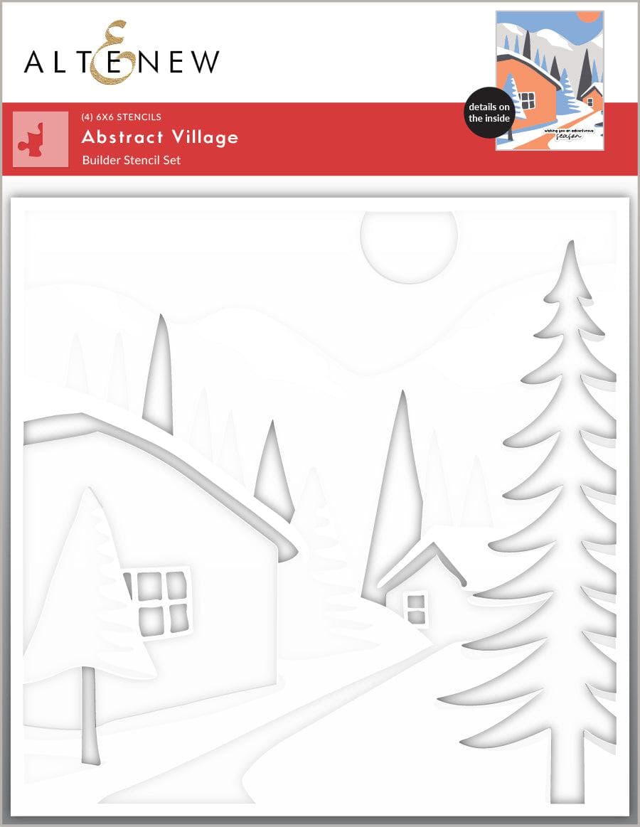 Abstract Village Builder Stencil Set (4 In 1)