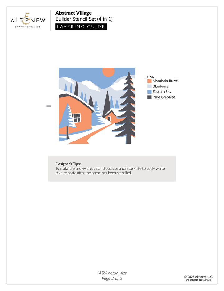 Abstract Village Builder Stencil Set (4 In 1)