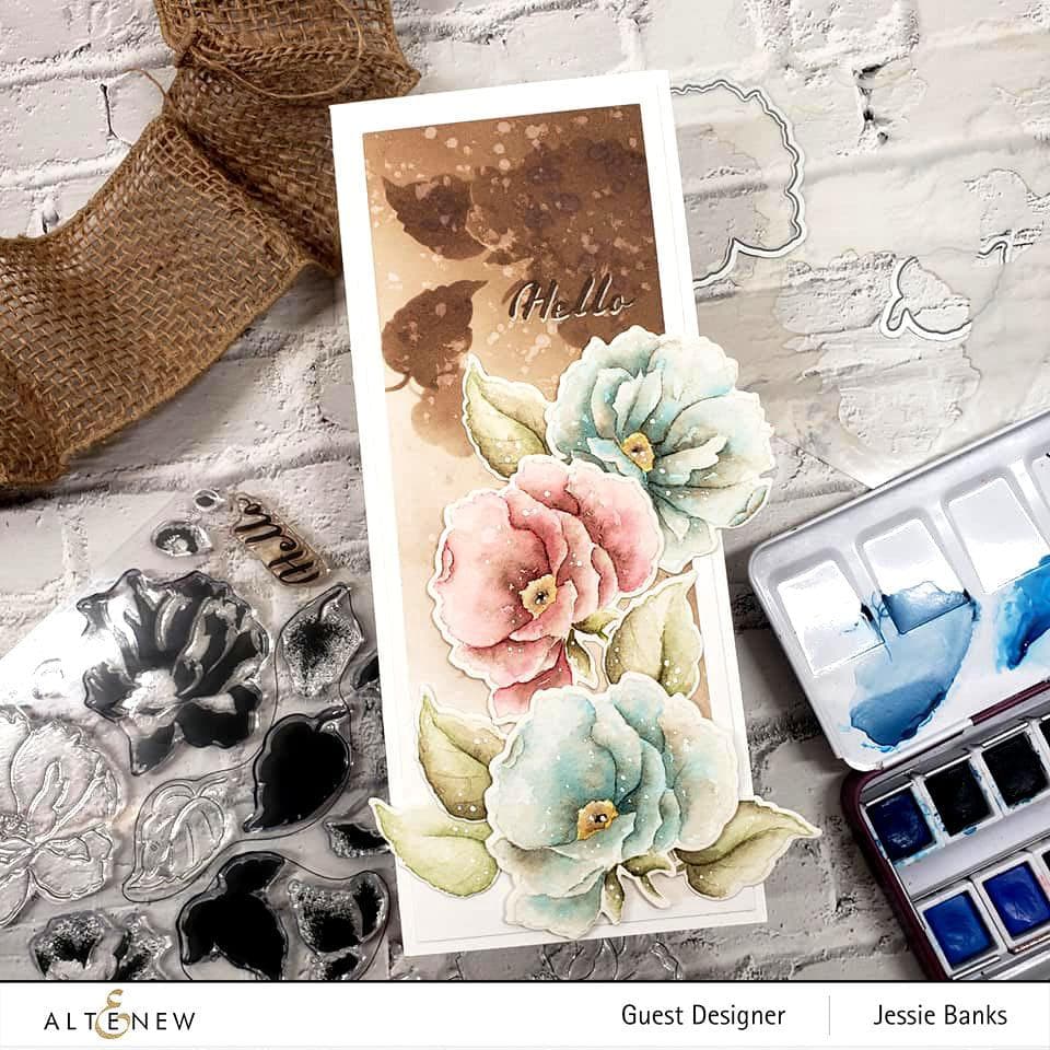 Photocentric Stencil Airbrushed Flowers Mask Stencil