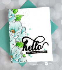 Photocentric Stencil Airbrushed Flowers Mask Stencil