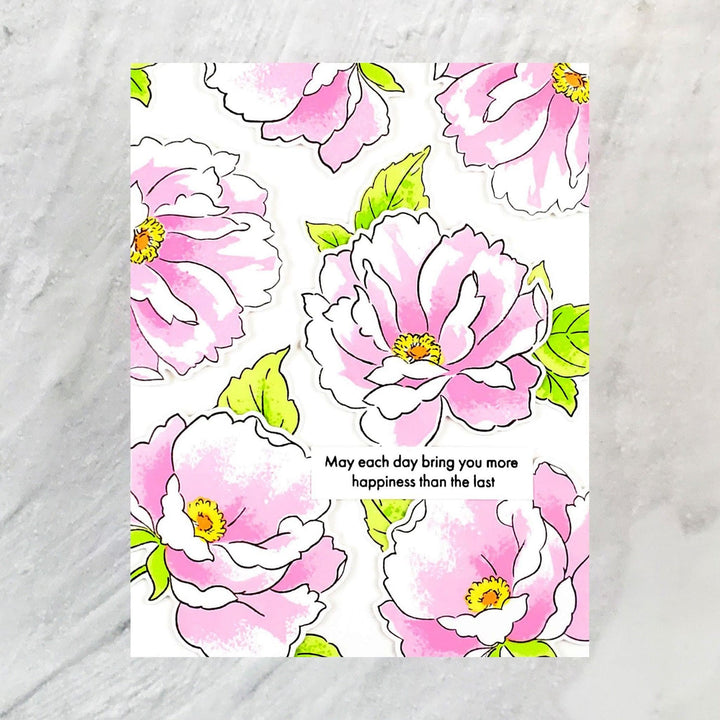 Photocentric Stencil Airbrushed Flowers Mask Stencil