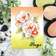 Photocentric Stencil Airbrushed Flowers Mask Stencil