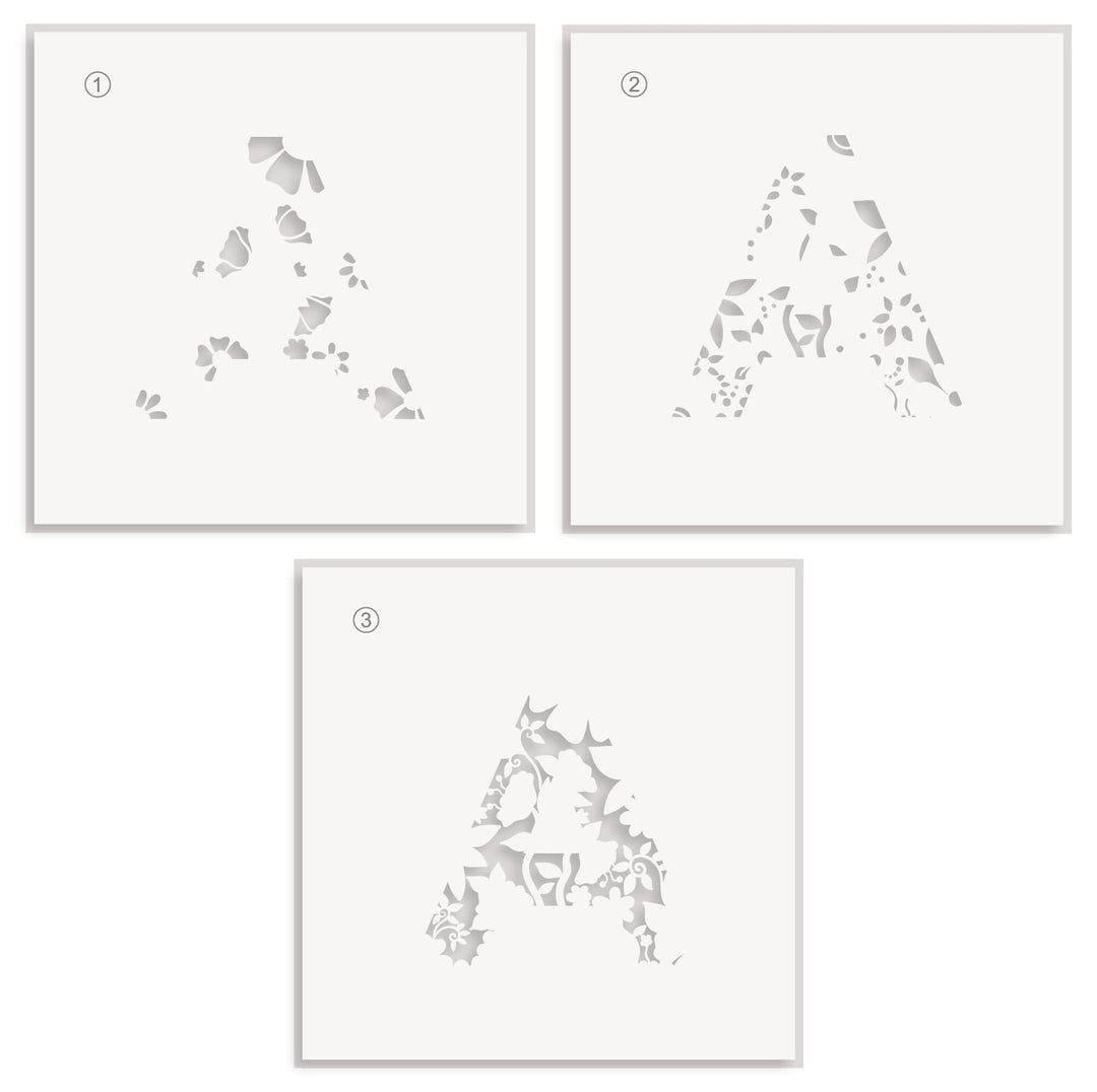All Things A Simple Coloring Stencil Set (3 in 1)