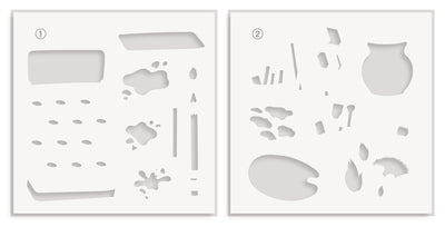 EXP Factors Stencil An Artist's Collection Coloring Stencil Set (2 in 1)