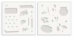 EXP Factors Stencil An Artist's Collection Coloring Stencil Set (2 in 1)
