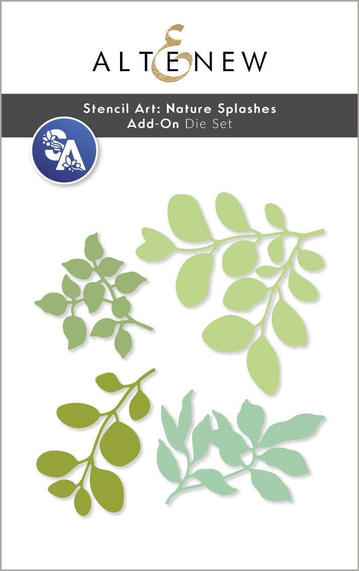 Stencil Art: Nature Splashes and Add-on Die Bundle