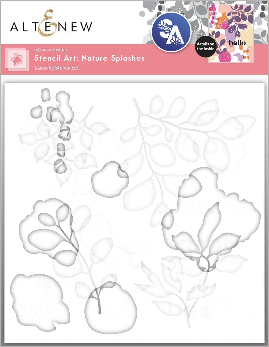Nature Railing Stencil Stencil Art: Nature Splashes and Add-on Die Bundle | Altenew