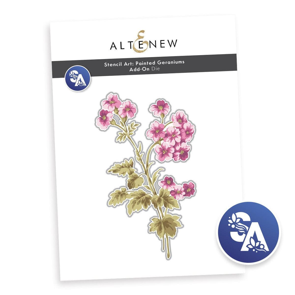 Stencil Art: Painted Geraniums & Add-on Die Bundle