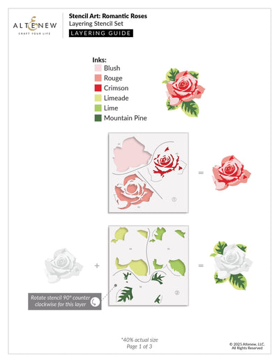 Stencil Art: Romantic Roses & Add-on Die Bundle