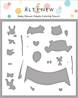 Photocentric Stencil Baby Shower Simple Coloring Stencil