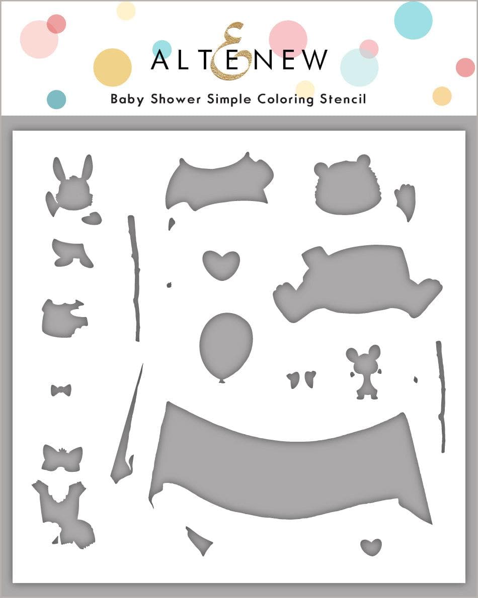 Photocentric Stencil Baby Shower Simple Coloring Stencil