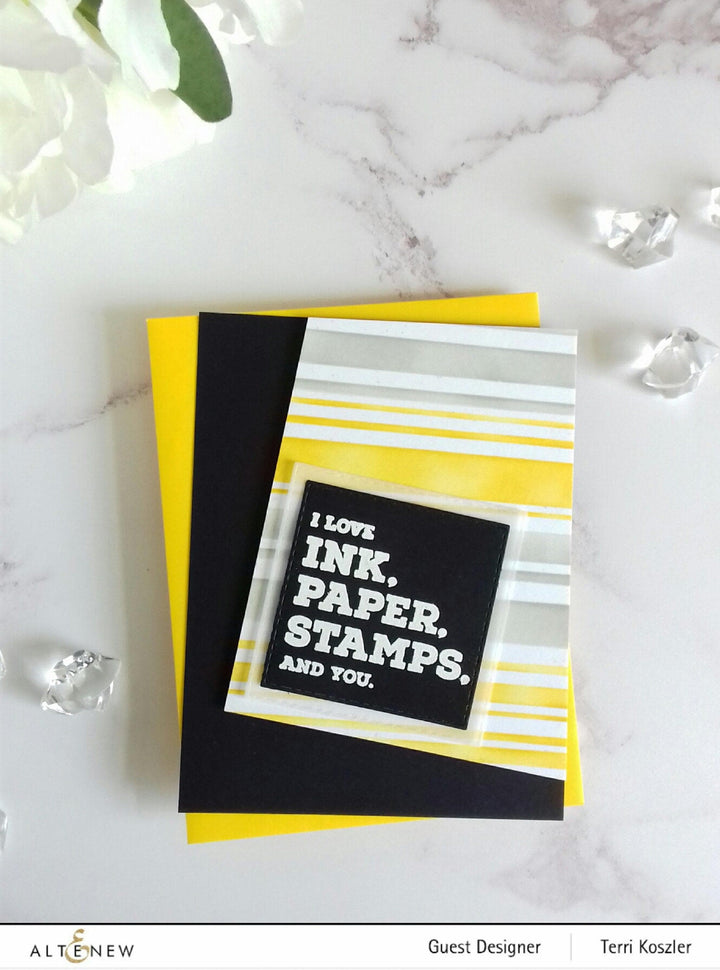 Photocentric Stencil Beach Towel Stripes Stencil