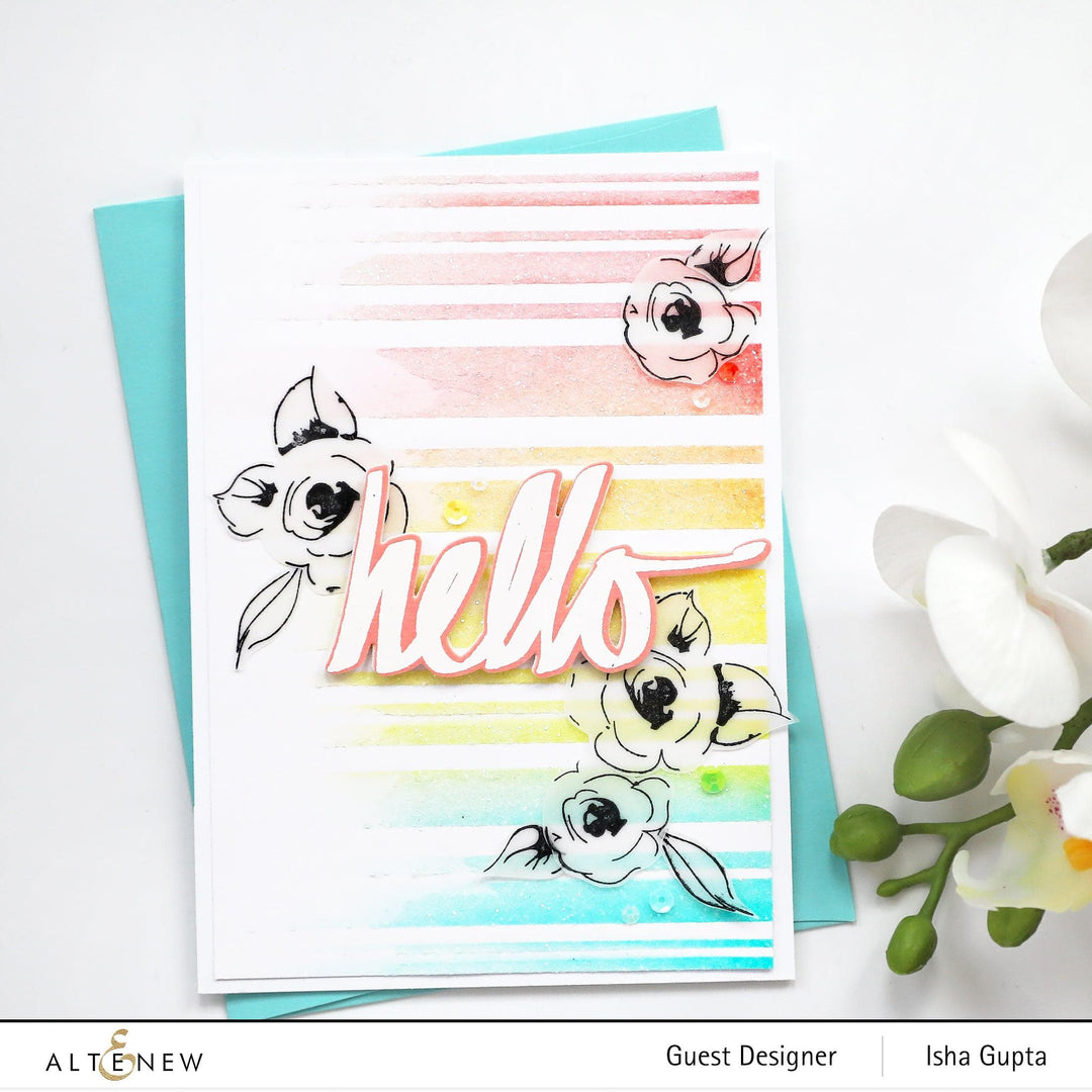 Photocentric Stencil Beach Towel Stripes Stencil