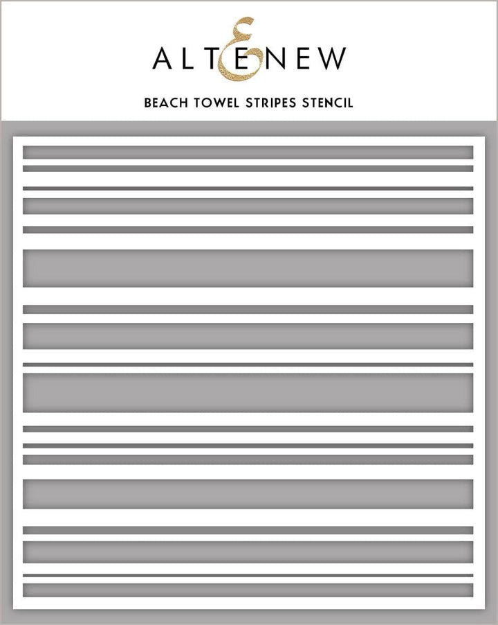 Photocentric Stencil Beach Towel Stripes Stencil