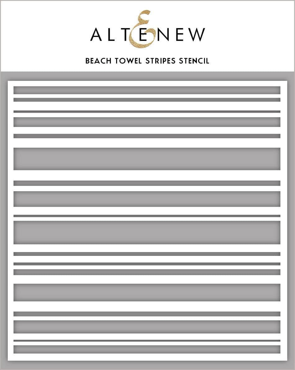 Photocentric Stencil Beach Towel Stripes Stencil