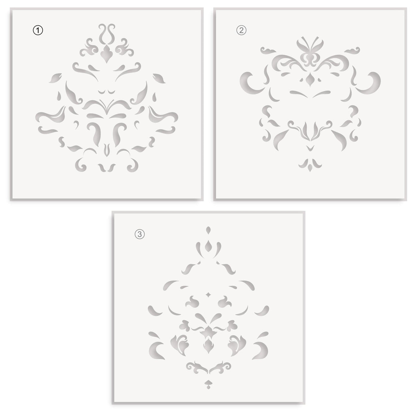 EXP Factors Stencil Beautiful Baroque Simple Coloring Stencil Set (3 in 1)