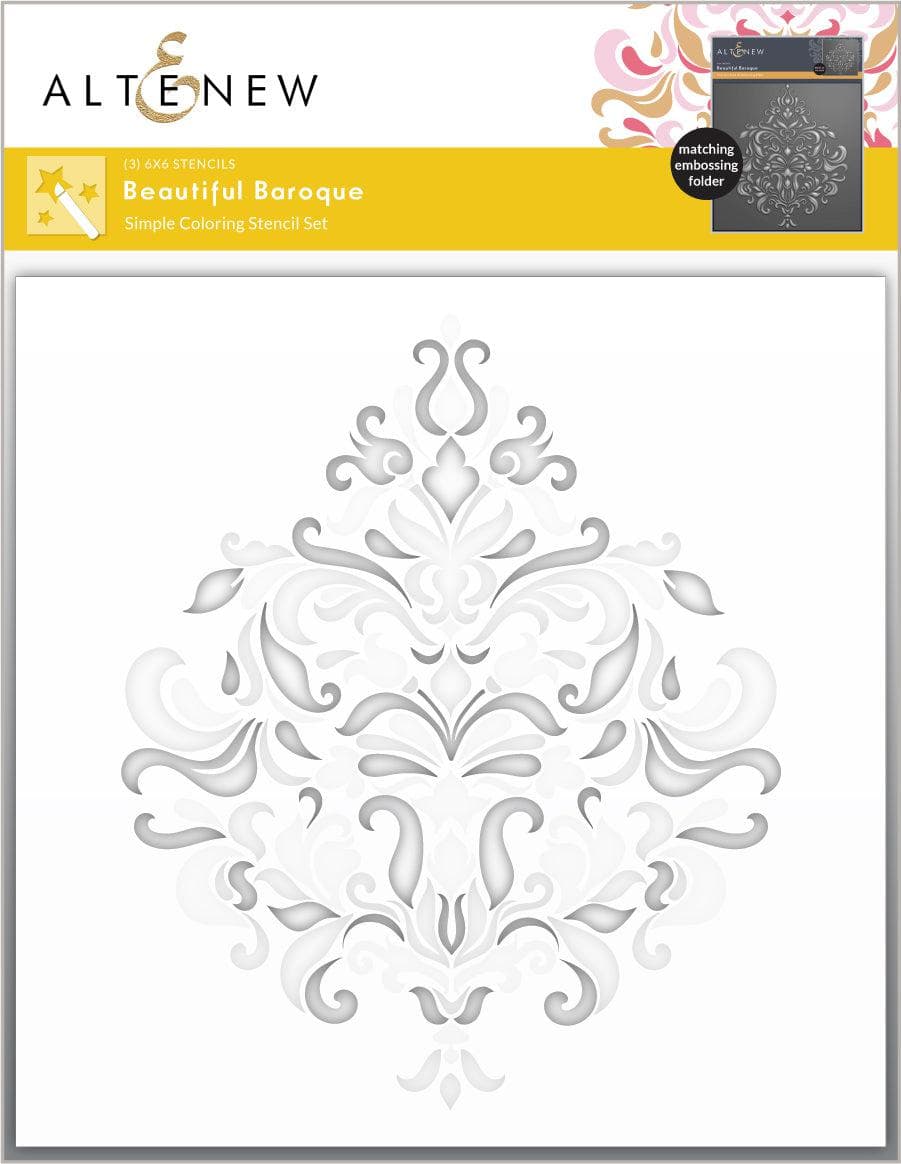 EXP Factors Stencil Beautiful Baroque Simple Coloring Stencil Set (3 in 1)